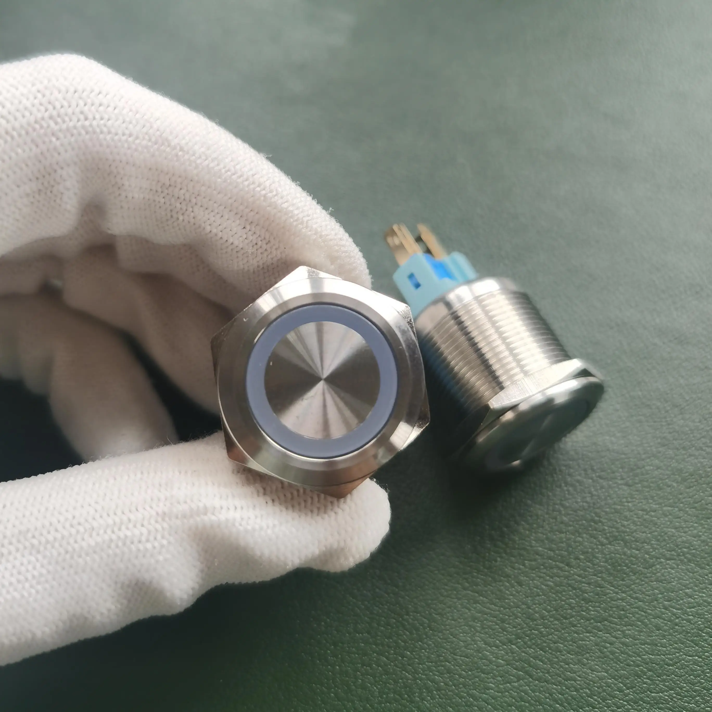 22mm Stainless steel Metal Push Buttons Switch 12v PC on off Power Start Stop for Car Light Momentary without Fixation Mechani