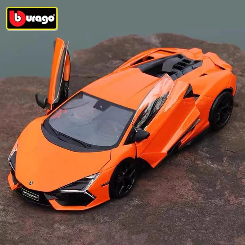 Bburago 1:24 Lamborghini Revuelto Alloy Sports Car Model Diecast Metal Racing Car Vehicles Model Simulation Collection Kids Gift