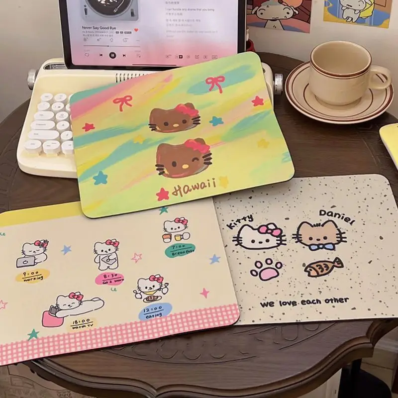 

Original Design Kt Cat Mouse Pad Couple Girl Heart Special-shaped Cute Creative Desktop Mat Waterproof and Non-slip Mat