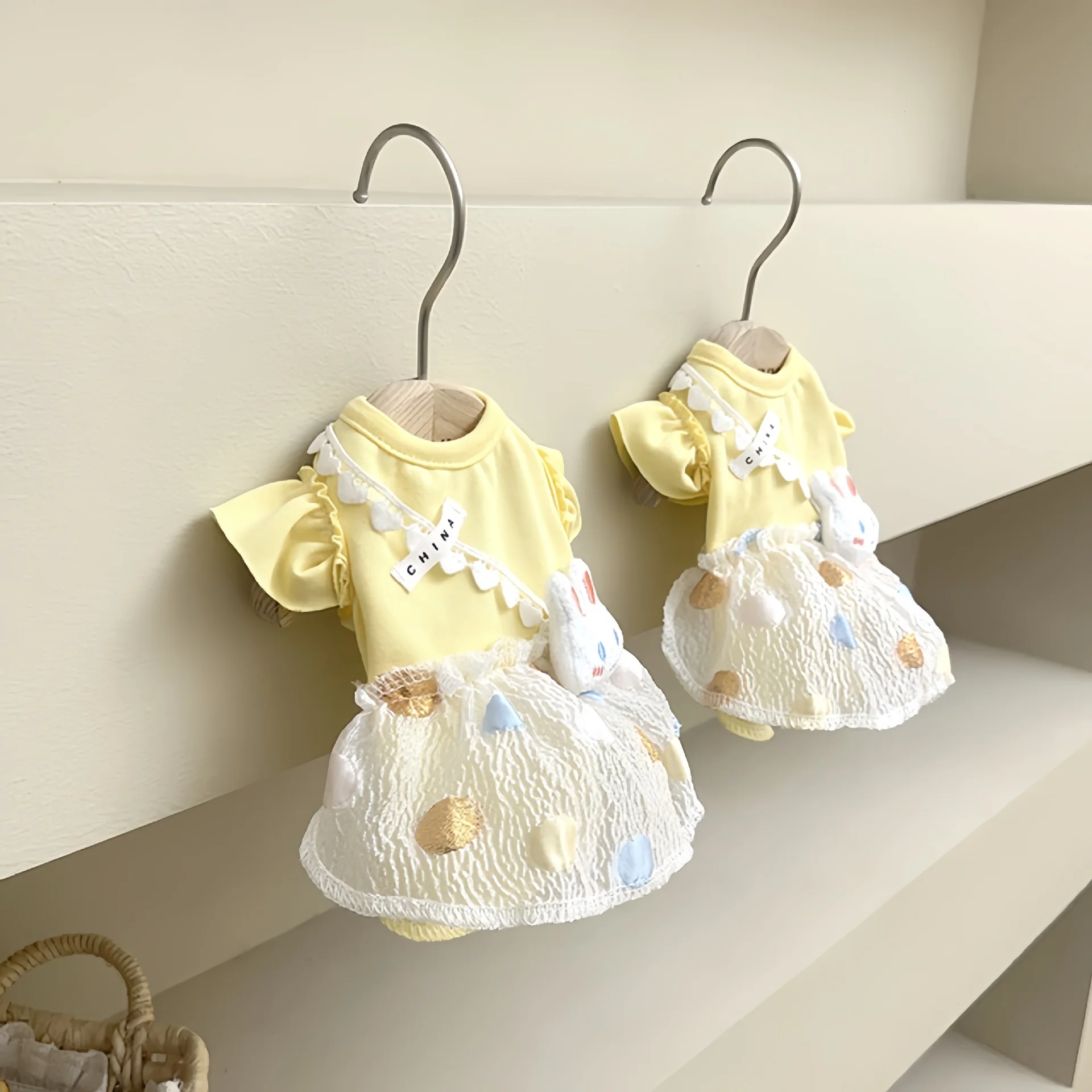 Little Rabbit Backpack Pet Dress Dog Cartoon Clothes Summer Small and Medium-sized Dog Princess Skirt Pet Supplies view 2