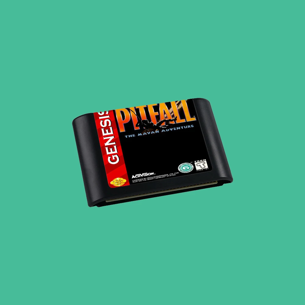 Pitfall - The Mayan Adventure USA Game for SEGA Mega Drive Genesis 16 bit Consoles Game Cartridge Box Manual