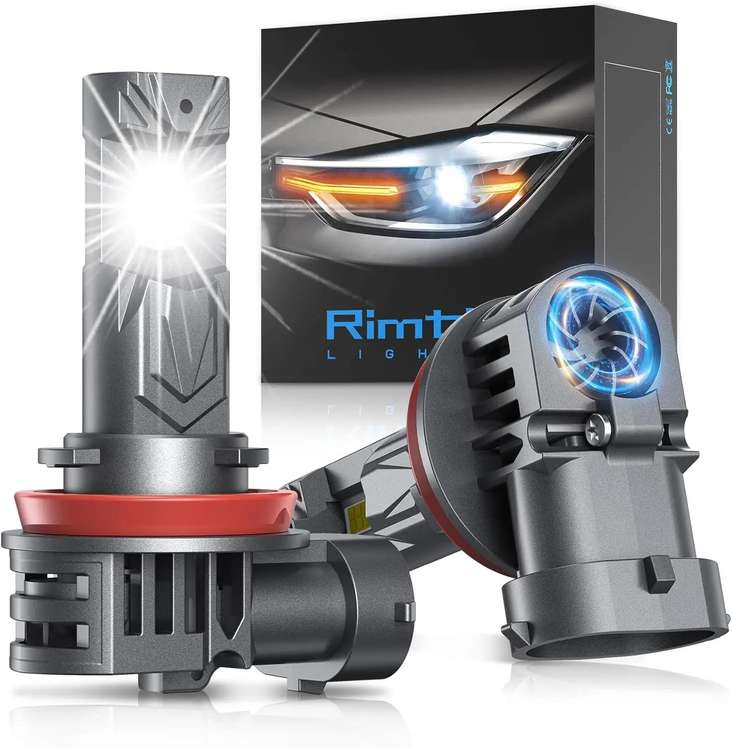 

H11 Bulbs, H16 H9 H8 Fog Lights Cool White, Plug & Play (Pack of 2)