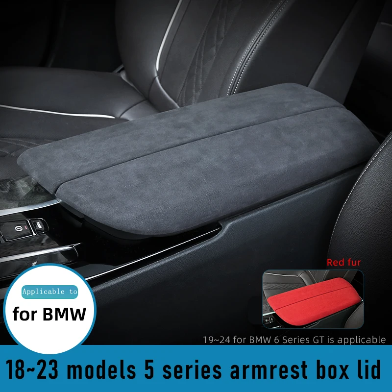 Per BMW G30 Accessori serie 5 G38 G32 6GT 2018 2019 2020 2021 2022 2023 Bracciolo di Controllo Centrale Box Copertura ABS Pelle Scamosciata Interni