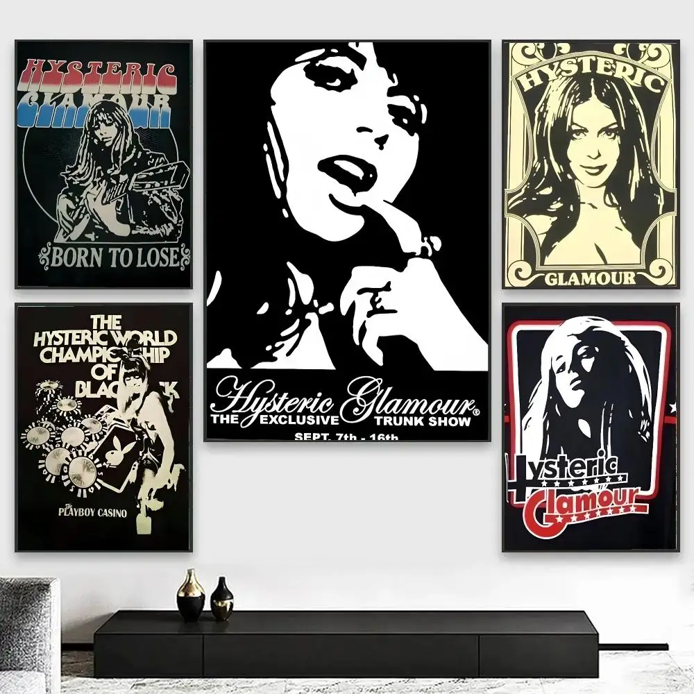 Brand H-Hysteric Glamour Painting Calligraphy Canvas Art Styles, Wall Art Decor, Living Room Decor