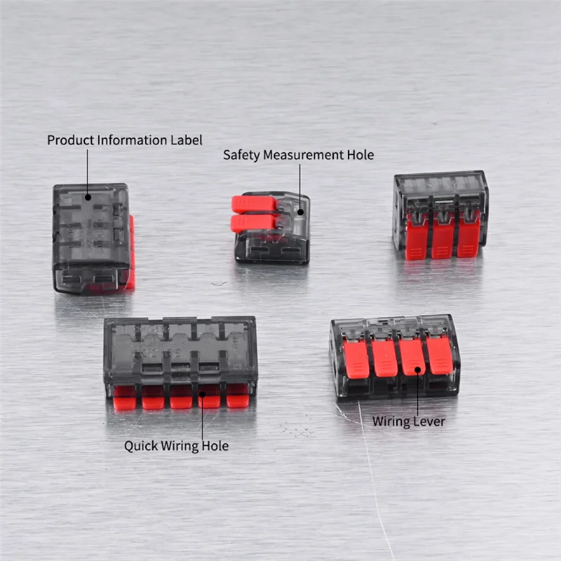A84X-CMK63 Lever Wire Quick Connectors Clamp Electrical Cable Home Assortment Terminal Block 0.08-4Mm 32A