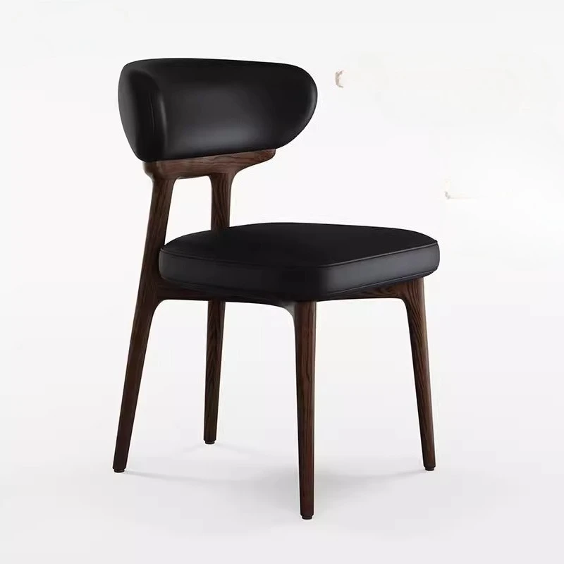 Mid-Century Modern Dining Chairs Furniture Anti-scratch Leather Upholstery Weight-Bearing Design Luxury Kitchen/Office Seating view 4