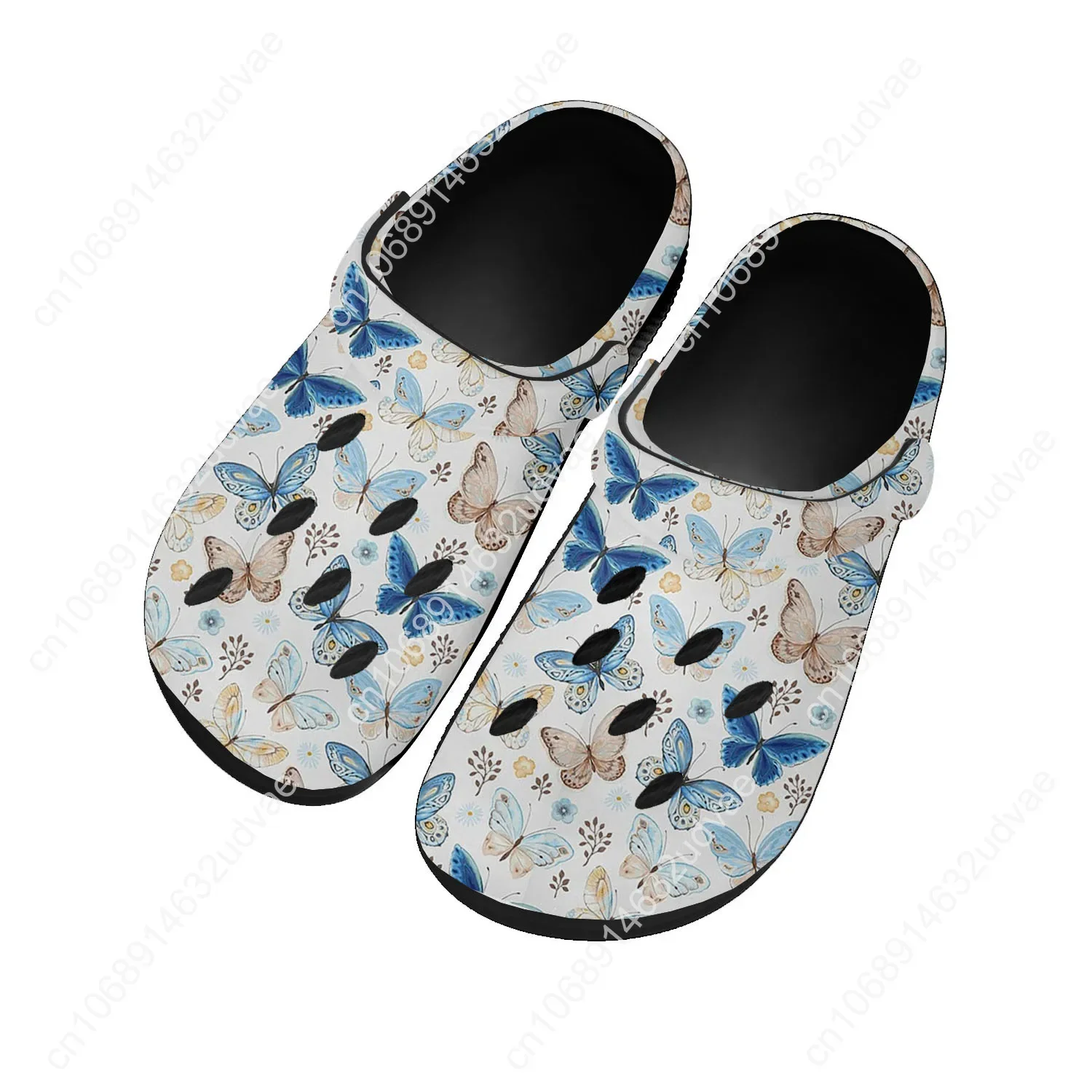 Sandales papillon pour femmes et adolescentes, chaussures d'eau à la mode pour la maison, de haute qualité, respirantes, confortables, pantoufles de plage à trous