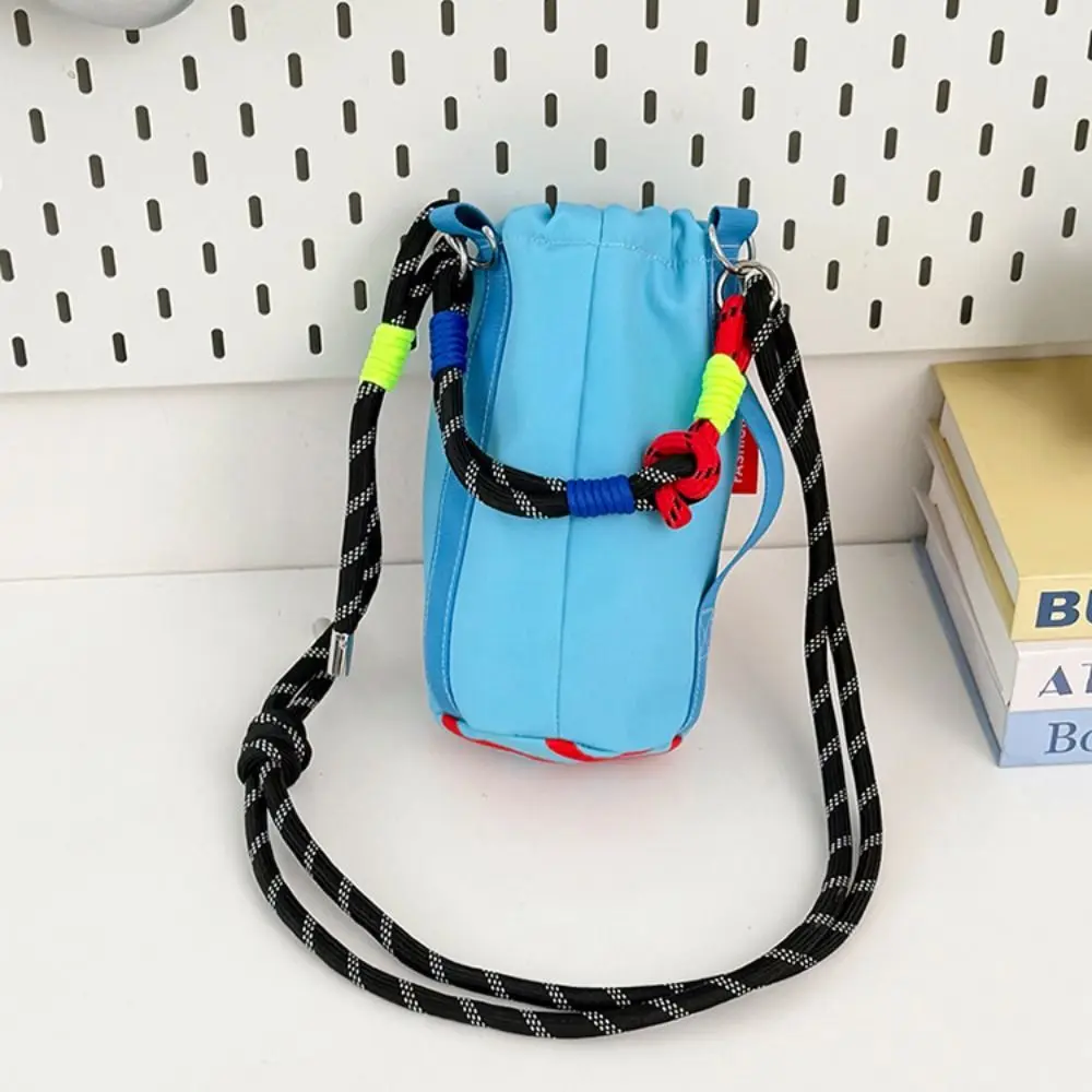 Dopamine Style Water Bottle Bag Lightweight Hands-Free Thermal Mugs Carrier Bag with Phone Pocket Universal