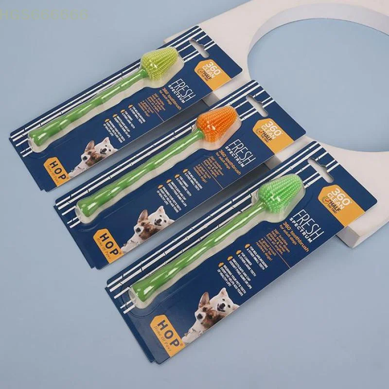 

Universal Pet Toothbrush 360°; Dog & Cat Teeth Cleaning Instrument; Soft Silicon Material; Halts Calculus Formation