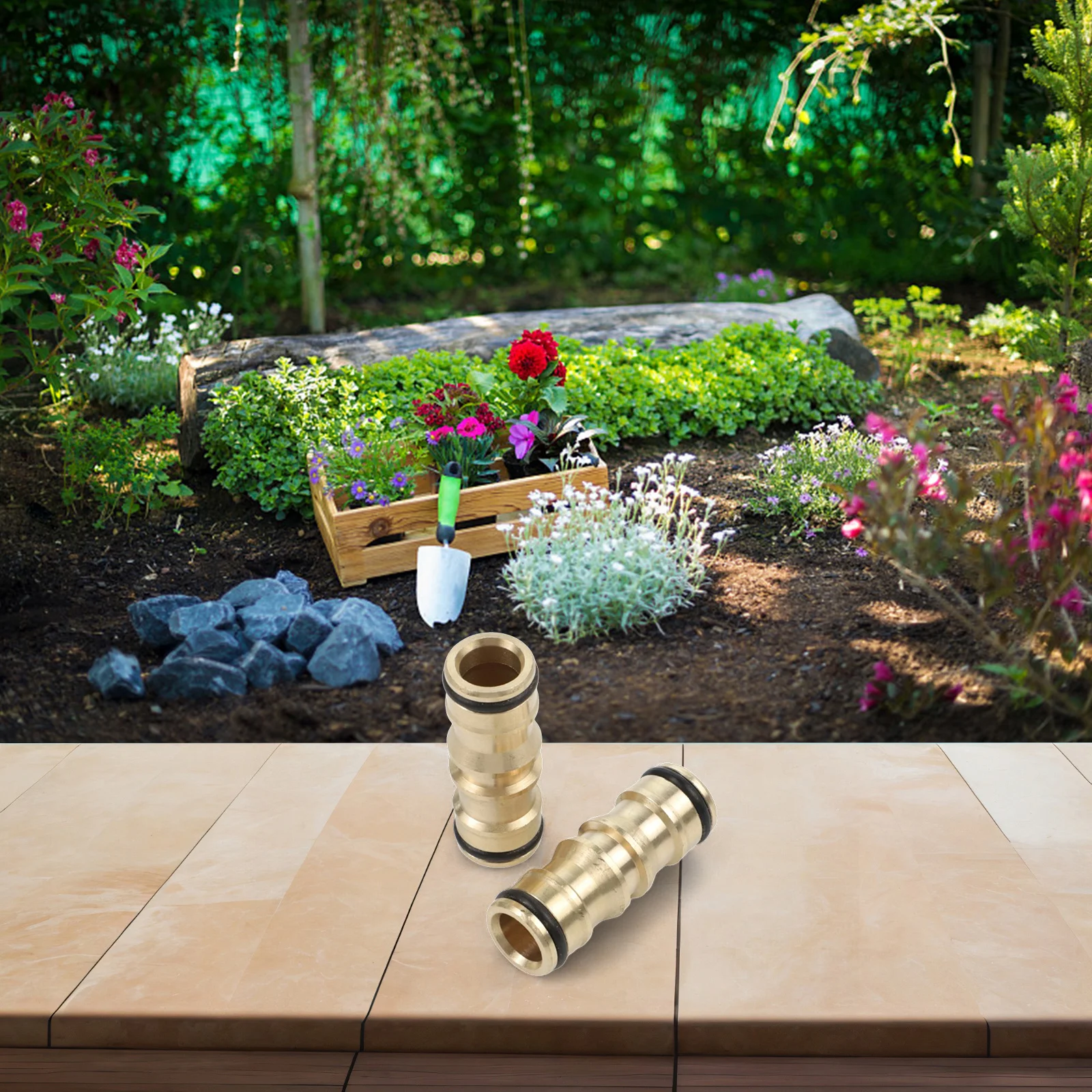 As Pictures Show Double Male Connector Male Hose Adapter Water Leakage Prevention Compatible With Garden Hoses