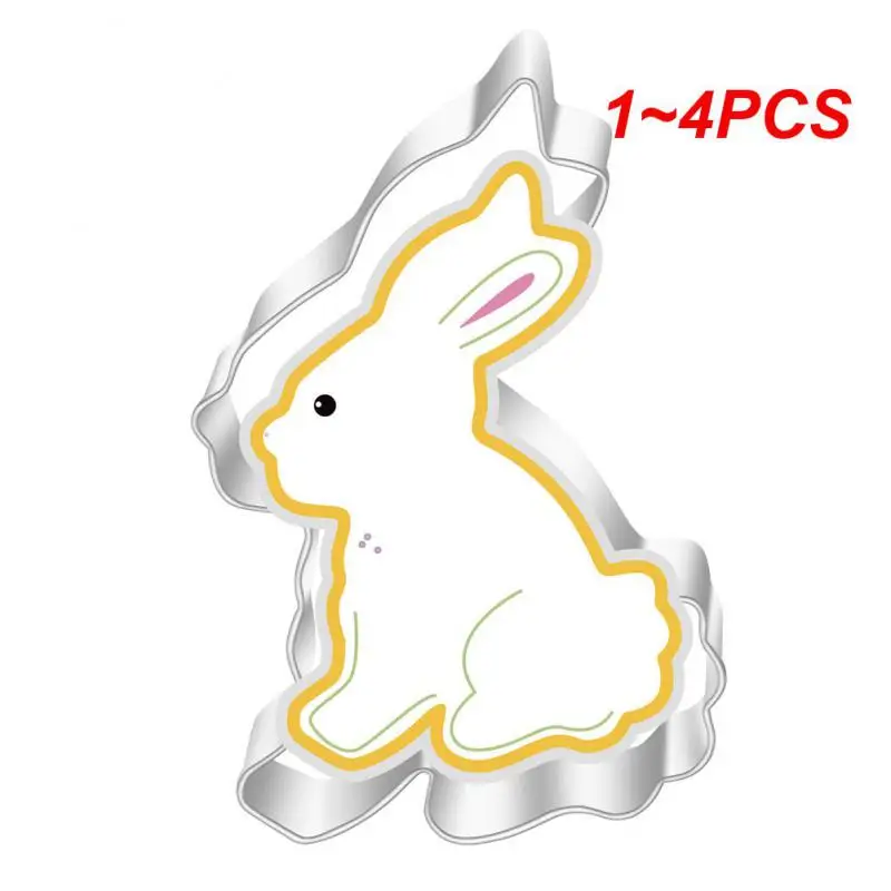 1~4PCS Rabbit Shape Mold Party Decoration Easter Cookies Mold Stainless Steel Kitchenware Home Kitchen Baking Pastry Tool