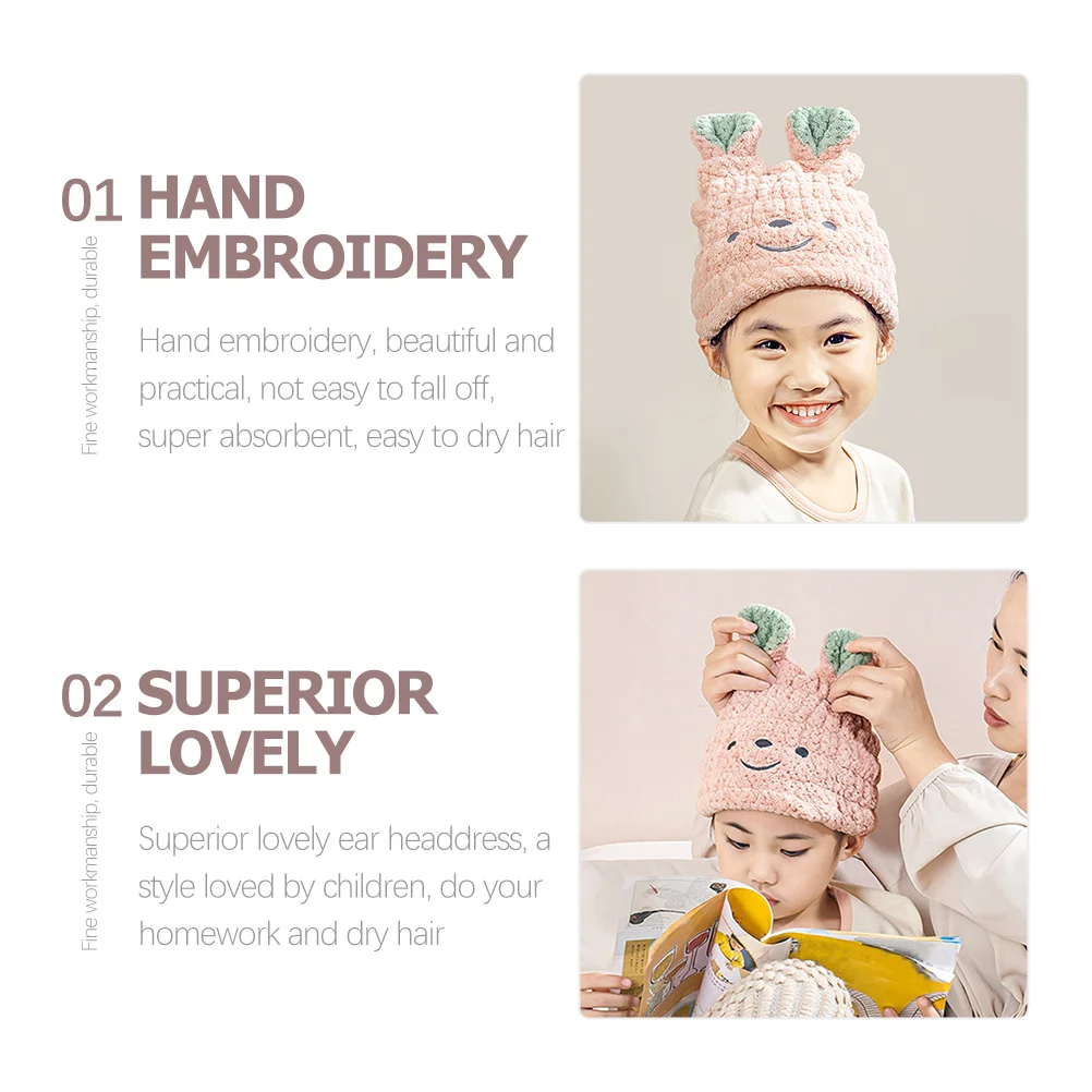 

Впитывающее детское полотенце для сушки волос, шапка, мягкая шапочка для душа, быстросохнущая накидка для детских купальных принадлежностей, шапочка для детского душа