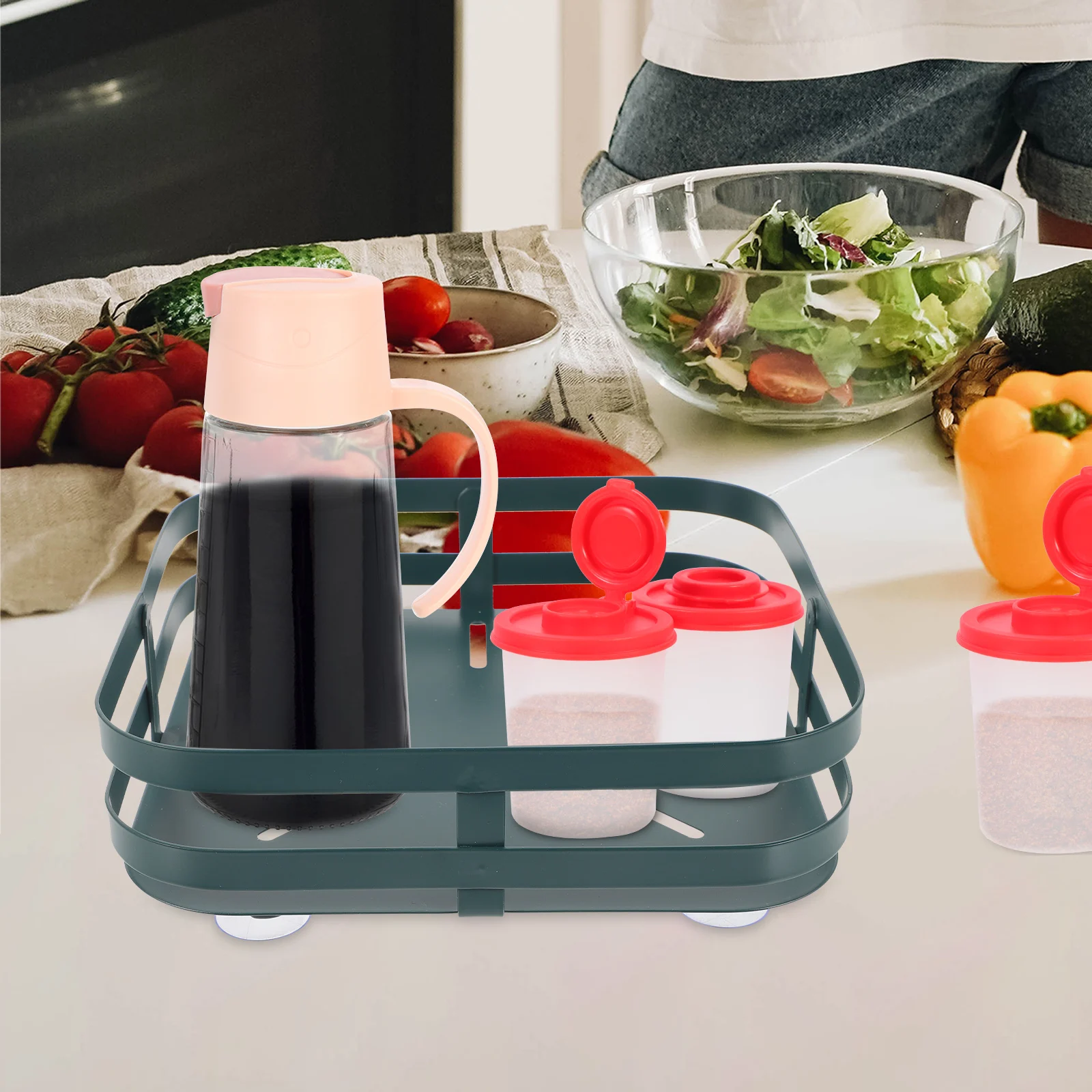 

Rotatable Spice Rack Organizer for Kitchen Condiment Storage Household Seasoning Stand Countertop Pantry Cabinet Holder