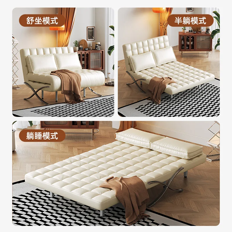 Dual-use living room Small apartment sofa chair Bedroom Double single lazy foldable Barcelona sofa bed