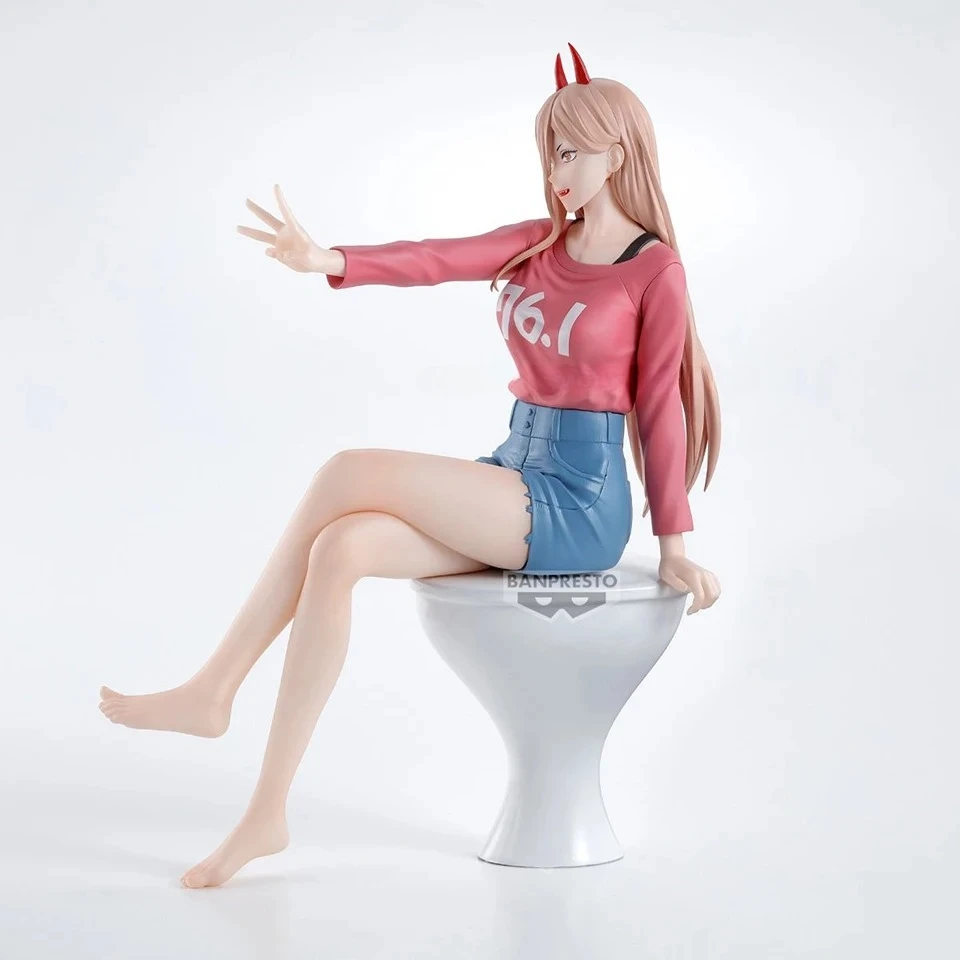 

Оригинальная оригинальная бензопила Banpresto, человек 18 см, сидячее положение, фигурки героев, ПВХ, Коллекционная модель, украшение