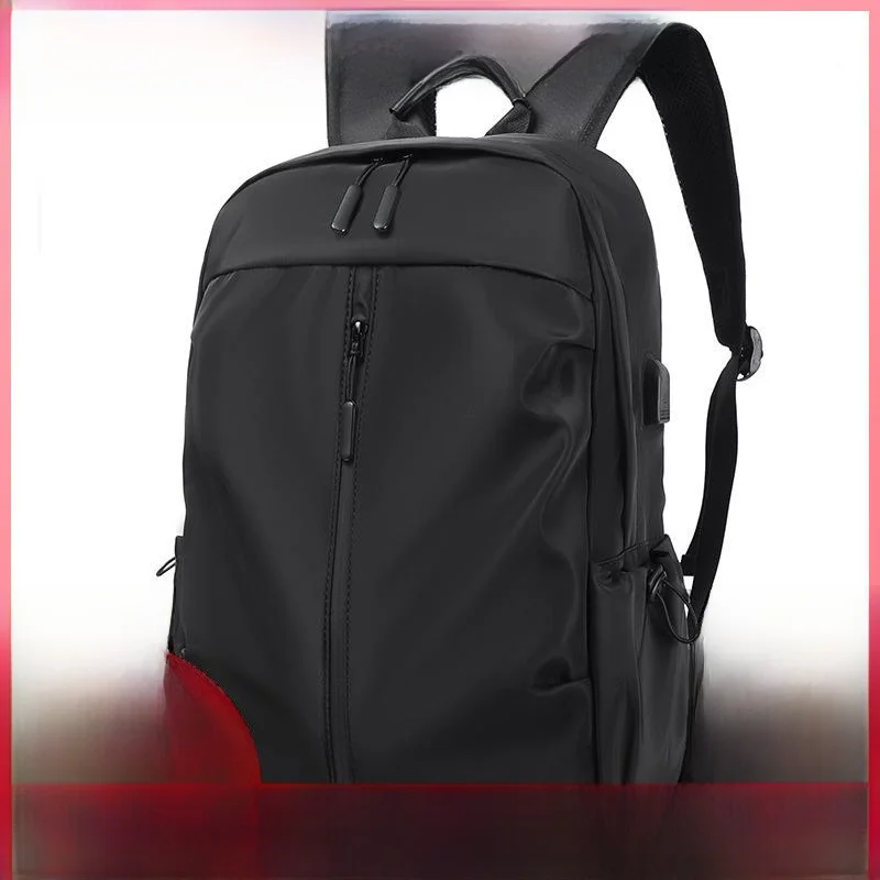 

Men's Casual Large Capacity Backpack Outdoor Double Back Logo Print Travel Computer Bag Student Cross-Border Bookbag