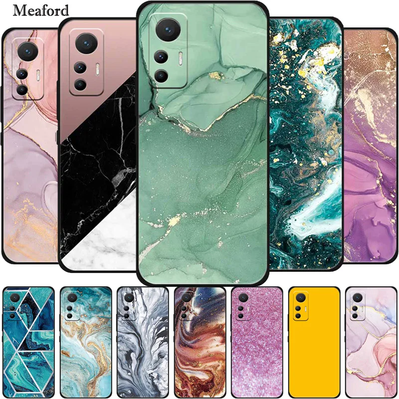 

Для Xiaomi 12T Pro чехол мраморный силиконовый противоударный мягкий чехол из ТПУ для Xiaomi 12T Pro Xiaomi12T 12 T модный новый чехол