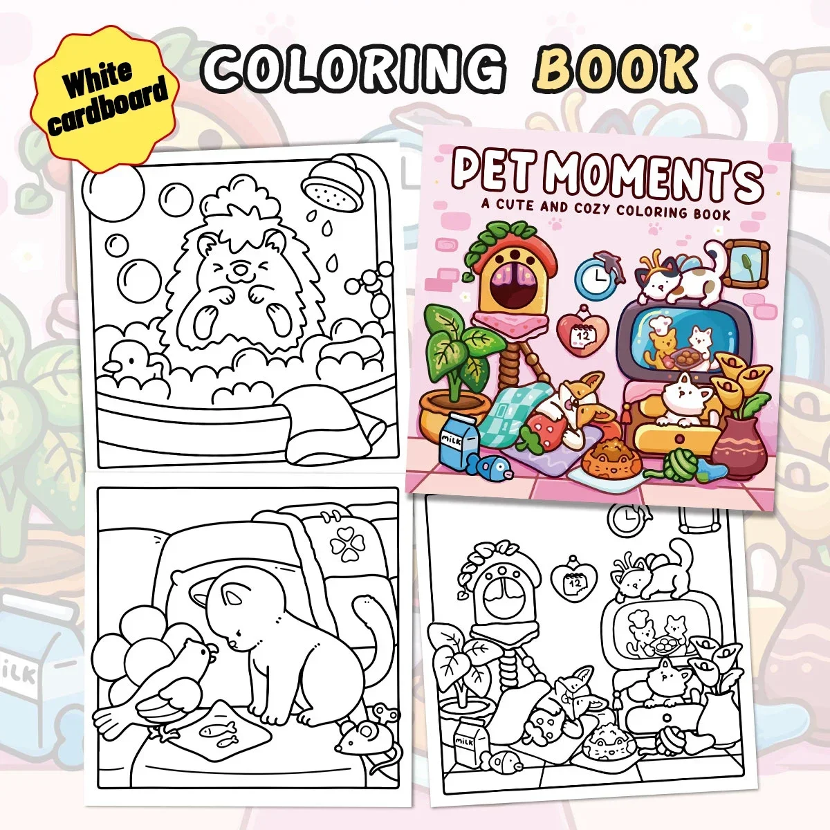 Kitten Coloring Book: Charming cat-themed patterns, comfortable and relaxing, bringing a pleasant coloring experience