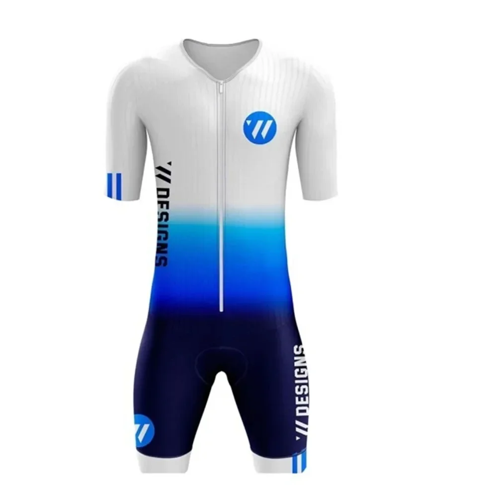 Men\'s Elite Sleeved Triathlon Suit Short Sleeve Trisuit Speedsuit Skinsuit Swim-bike-run Ciclismo Maillot Jumpsuit 2xs-4xl Size