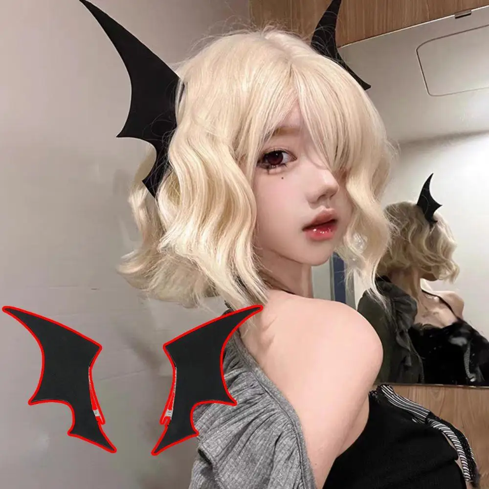 

Halloween Black Bat Wings Side Hairclip Cosplay Hair Clips Gothic Hairpin Festival Hair Accessories Women Party Cosplay Hairpins