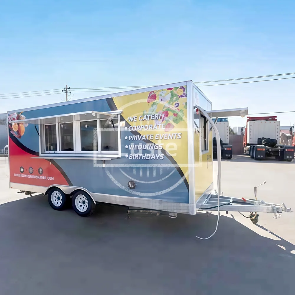Camión de comida móvil, remolque, carrito de helados, tienda de maíz dulce, remolque de comida rápida, camper todoterreno a la venta
