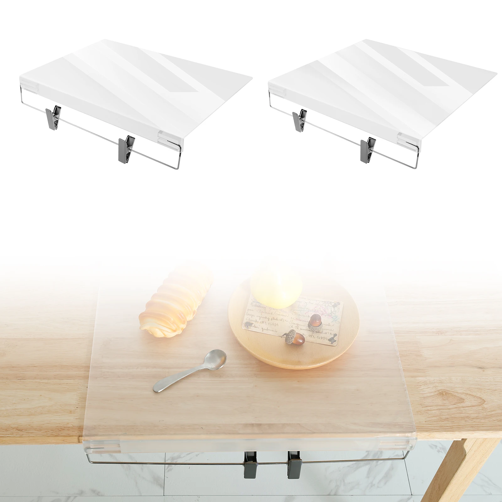 

Cutting Board Acrylic Cutting Board with Counter Lip Anti Slip Transparent Chopping Board Counter Edge Chopping Board 45x38cm