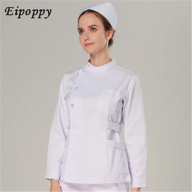 Nuovo plus size manica lunga donna monopetto medico scrub Set infermiera uniforme ospedale vestiti Set chirurgico urbano scrub