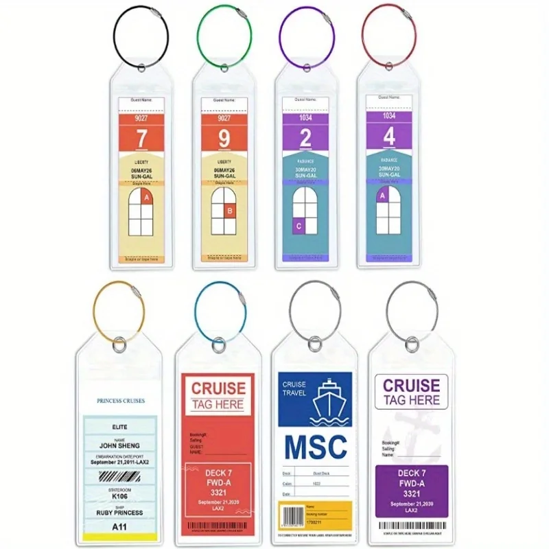

Многоразовая водонепроницаемая бирка для багажа, портативный прозрачный брелок-держатель для карт, дорожные бирки для багажа, держатель для адресных этикеток, аксессуары для путешествий