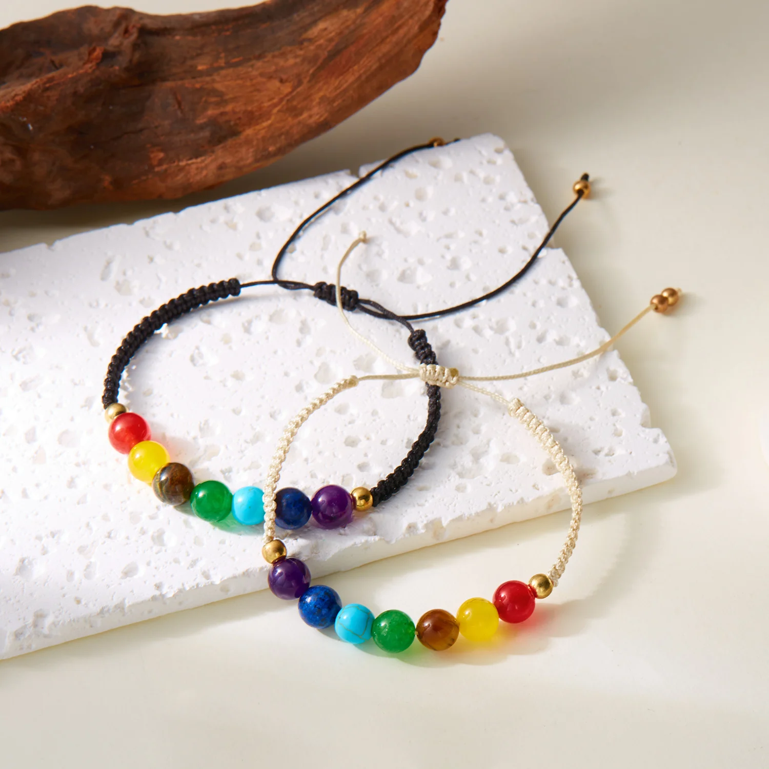 Handmade 7 Chakra Reiki Healing Natural Stone Bracelet For Women Men Yoga Reiki Healing Balance Meditation Energy Bangle Jewelry
