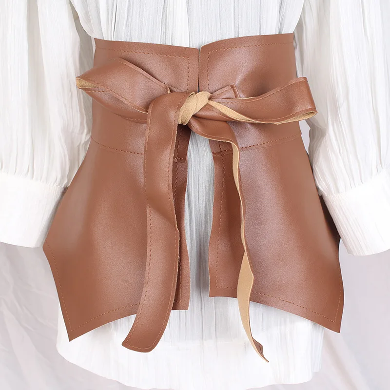 ผู้หญิงกว้าง Peplum เข็มขัดเอวหญิง Luxury Designer เสื้อรัดตัวเข็มขัดผู้หญิงตกแต่งเข็มขัดผู้หญิงสําหรับชุดหนัง Faux