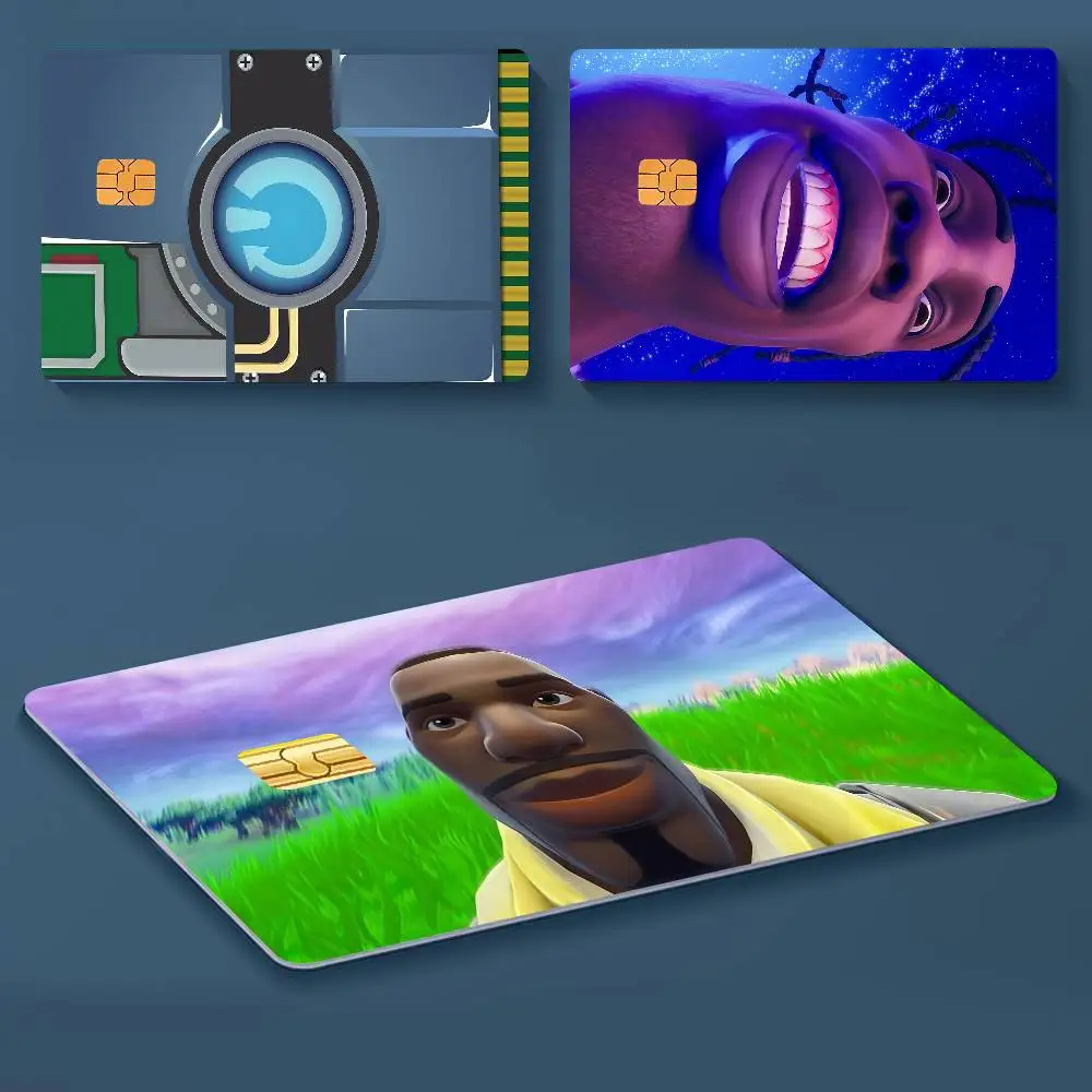F-FORTNITE-ES Hot Game Cover Credit Card Stickers  Anime Image Print Canvas  Manga Decor HD