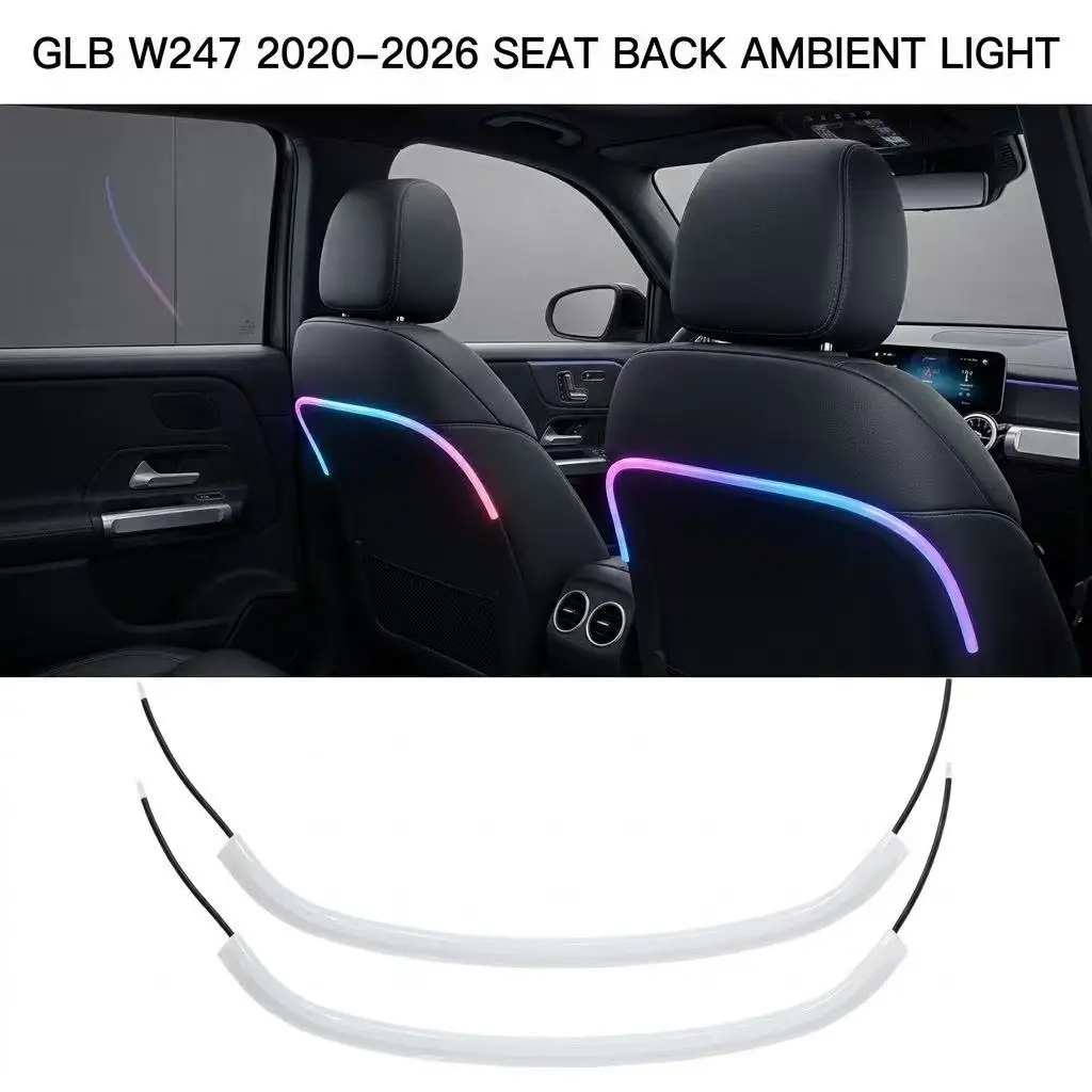 For Mercedes Benz C-Class W205 W206 GLC X253 X254 E-Class W21364/256 Colors LED Seat Back Lamp Backrest Ambient Light