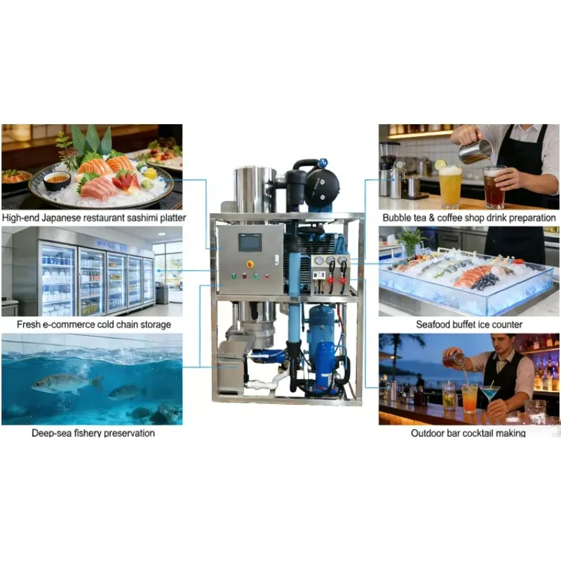Food Grade Tube Ice 1ton-3ton Industrial Ice Machine for Drinks and Seafood Processing Customized