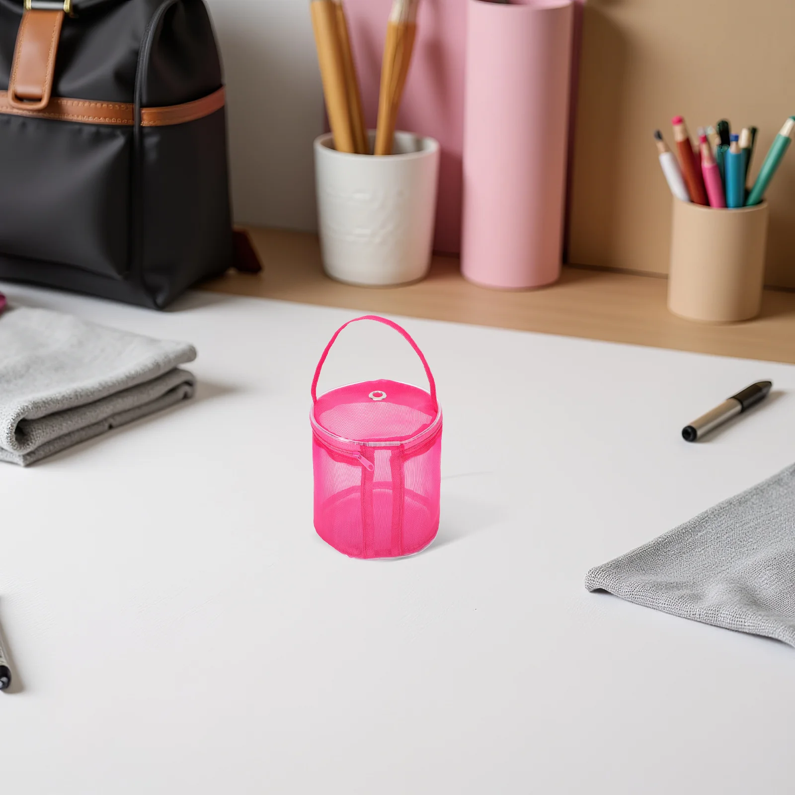 4Pcs Portable Yarn Storage Bag Mesh Knitting Tote Organizer for Crocheting Travel Home Large Capacity Skein Holder