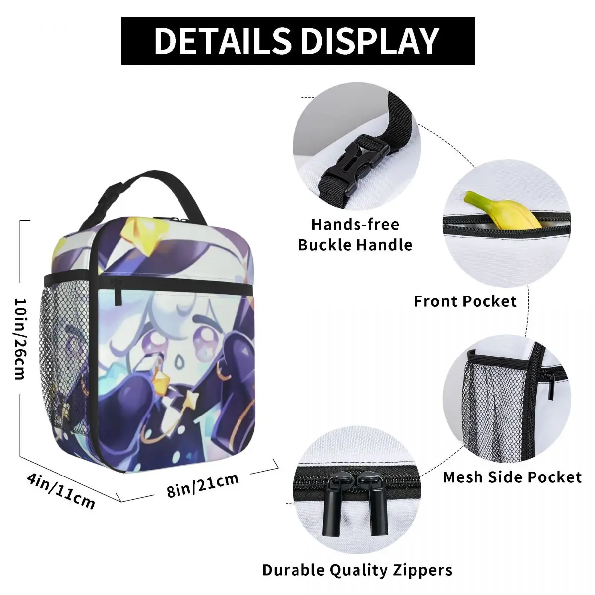 Milky Way Cookie Run Kingdom Game Insulated Lunch Bag Women Office Cooler Thermal Food Box Tote Portable Lunch Boxes Container