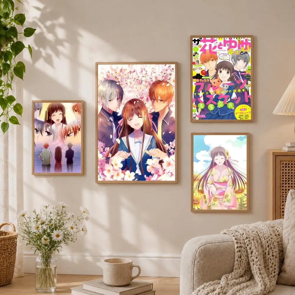 Anime Fruit B-Basket Painting Calligraphy Canvas Poster Art for Bedroom Living Room Home Decor Decals HD Wall Decoration Gift