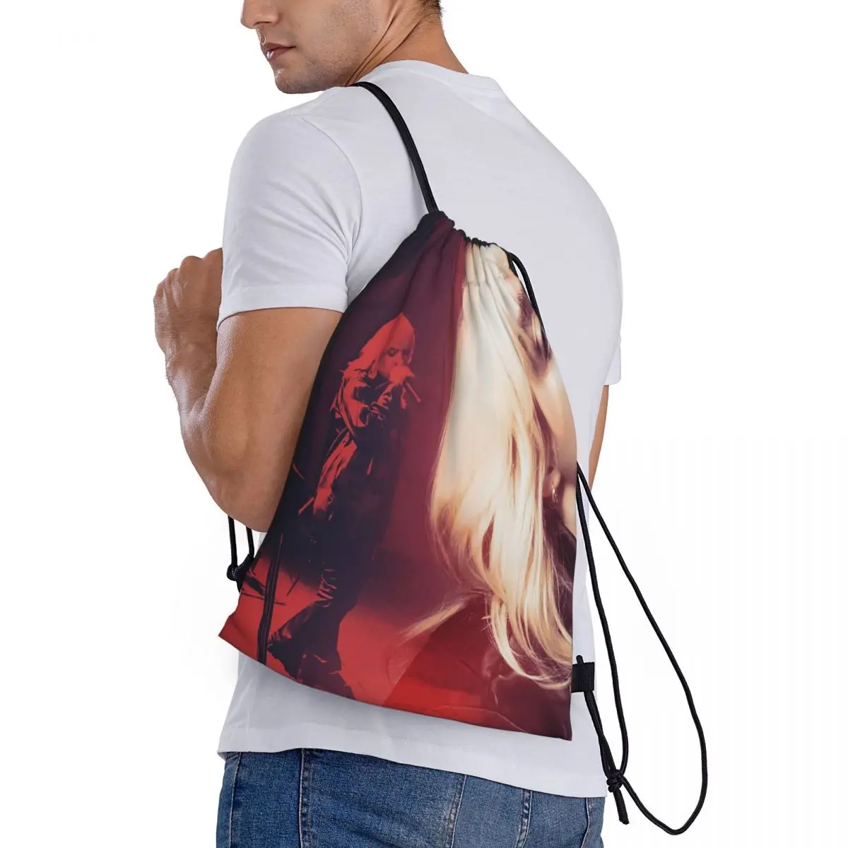 

Billie Eilish Backpacks Casual Drawstring Bundle Pocket Shoes Bag Book Bags for Man Woman Students