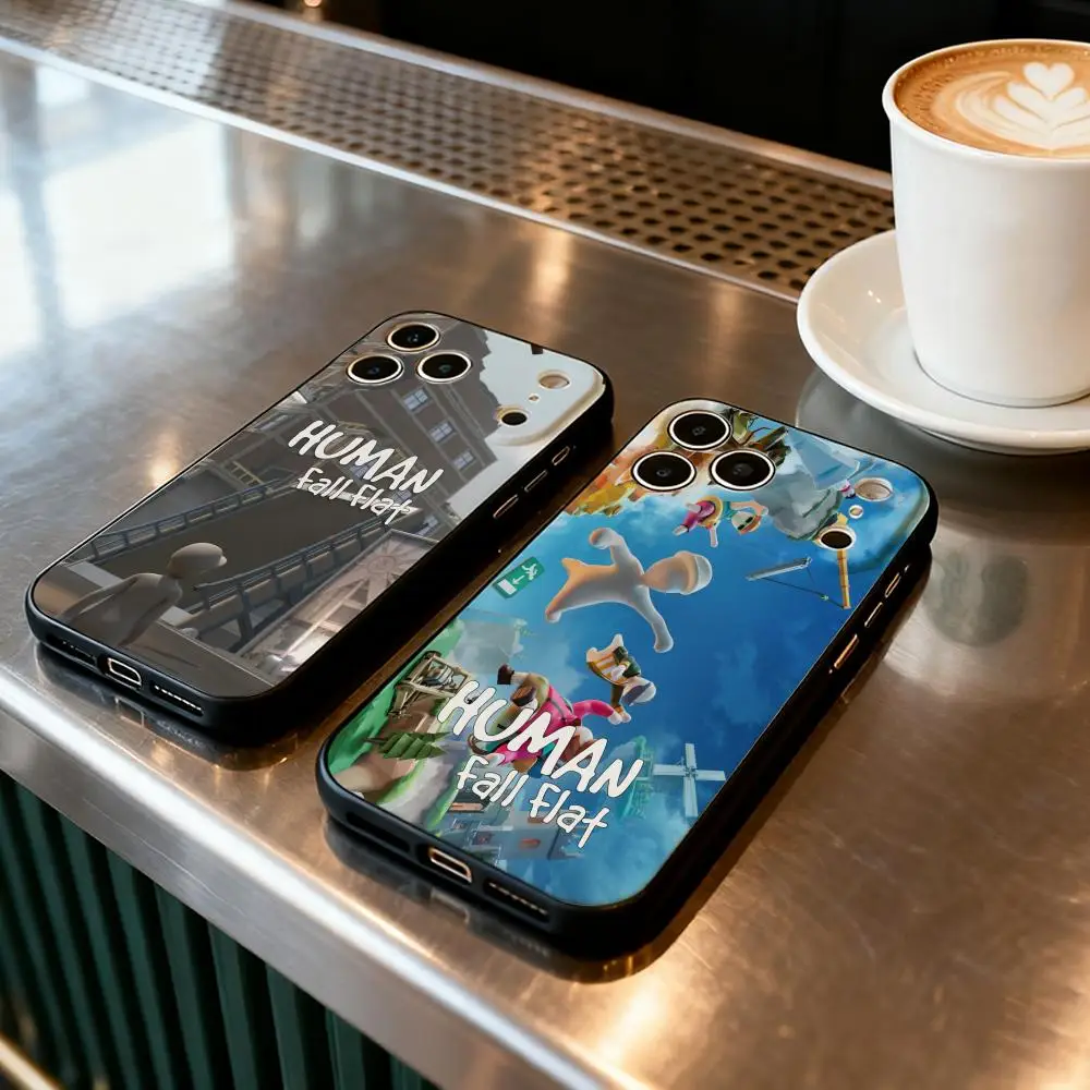 

Human Fall Flat Phone Case For iPhone 17 Air 16 16e Plus Pro MAX15 14 13 12 11 xr 7 8 6 se XSmax Soft black case