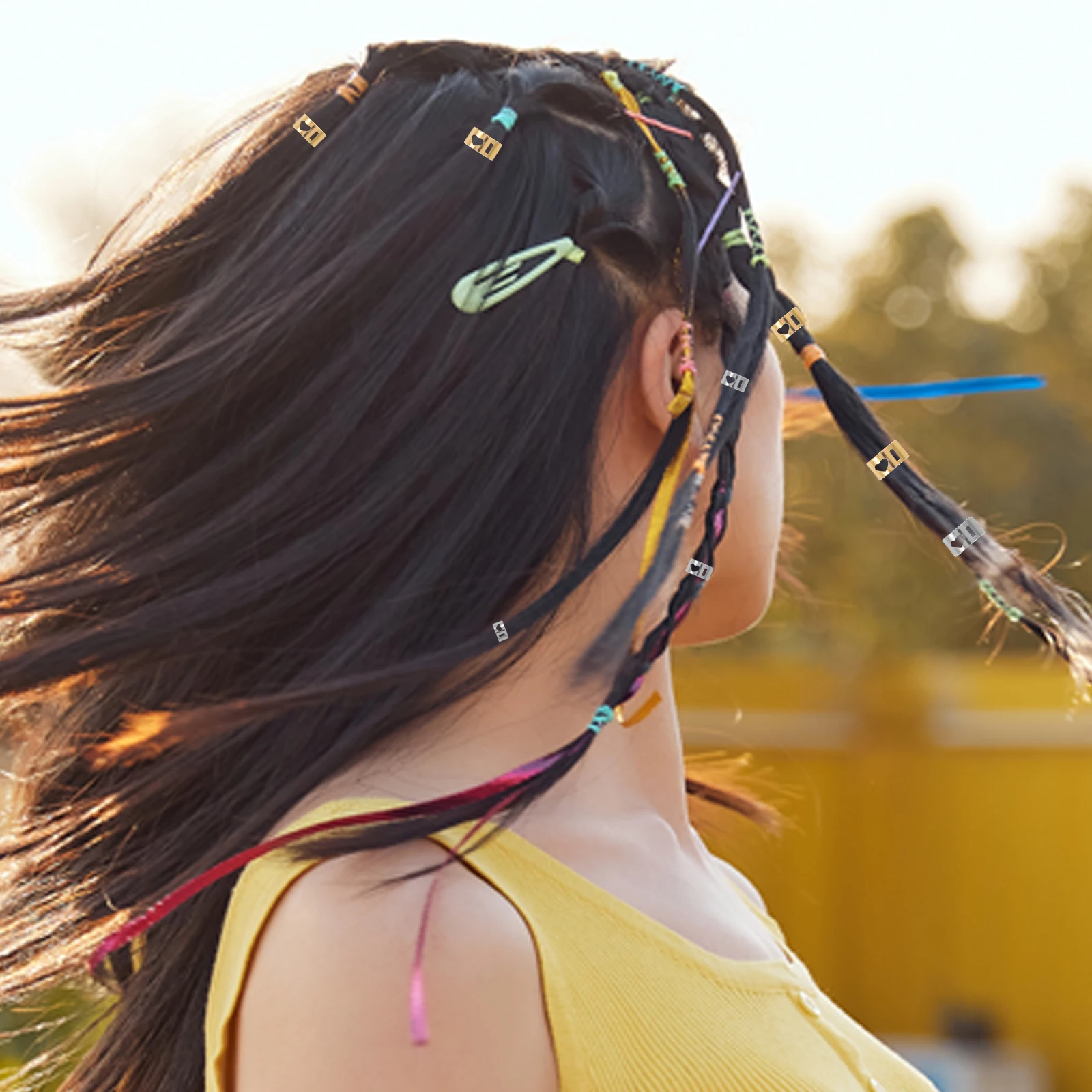 

120 шт., кольца с полой косой в форме сердца, металлические манжеты для волос, легкие украшения для косичек, дреды, стильные аксессуары для волос