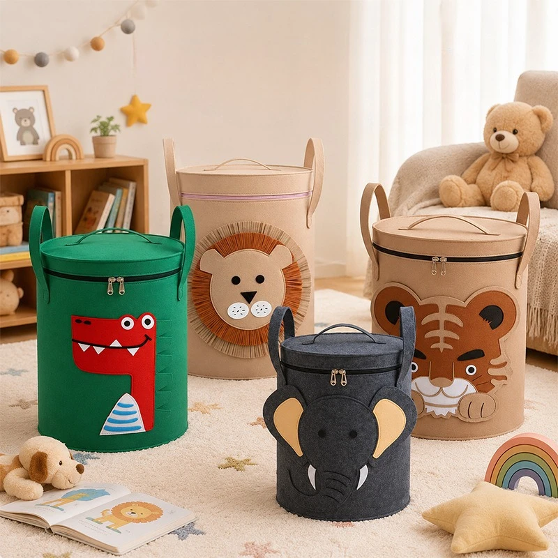 Kids Toys Clearance - سلة تخزين قابلة للطي مع غطاء،