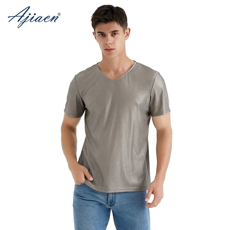 

Men's Anti-Radiation Clothing Knitted Silver T-Shirt Silver Fiber Anti-Radiation Underwear Electromagnetic Radiation