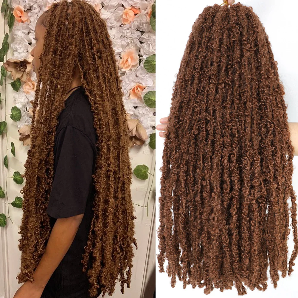 18 24 36 Inches Butterfly Locs Crochet Hair Distressed Locs Crochet Braids Messy Faux Locs Braiding Hair Extensions for women