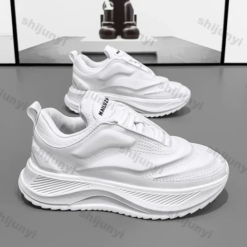 Men's Casual Sneakers Light Walking Tennis Shoes Men Autumn Fashion Outdoor Thick Non-slip Platform White Shoes Zapatillas Mujer