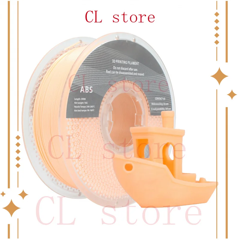 

Нить для 3D-принтера ABS Нить для 3D-печати ABS 1,75 мм Точность размеров +/- 0,02 мм, ABS 1 кг Цвет телесного цвета