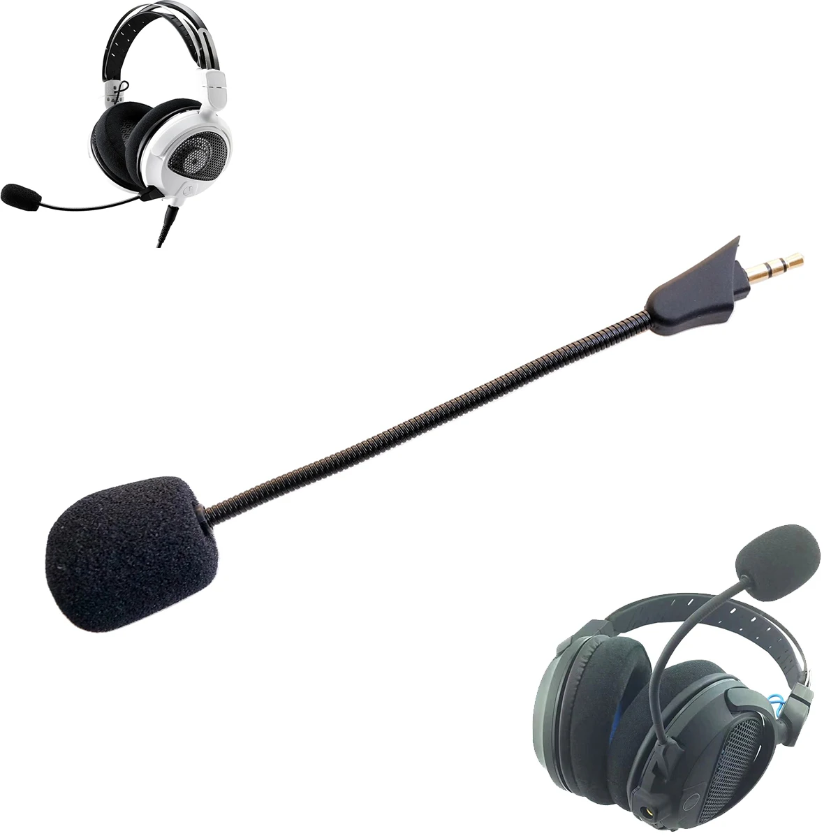 Replacement Game Mic for Audio-Technica ATH-GDL3 ATH-GL3 Gaming Headses, PS4 Pro PS5 Xbox One X Computer PC Microphone Boom