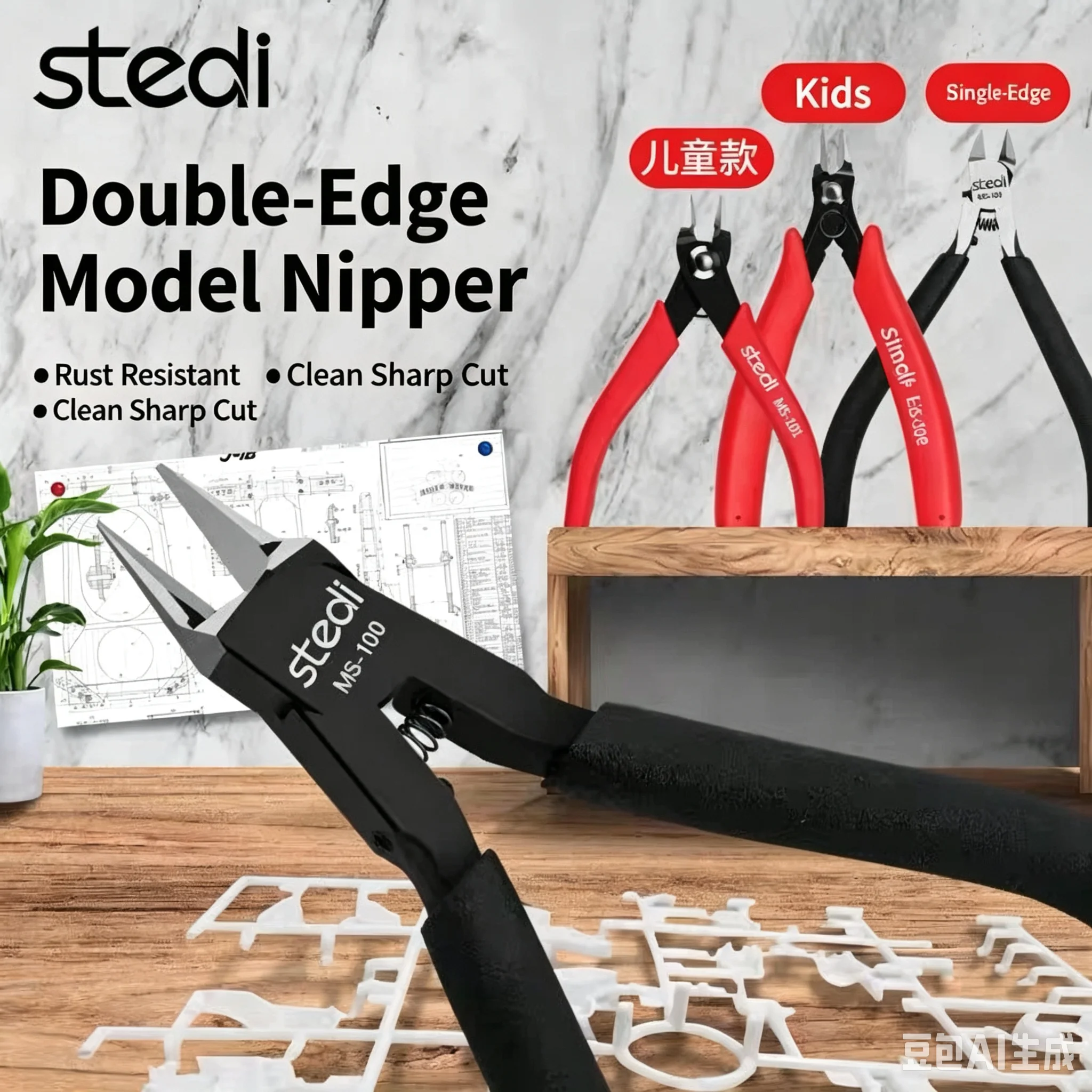 Stedi MS100-MS110 Pliers for Model Cutting Tool Military Assembly Tool Plastic Model Making Tool Hobby DIY Craft