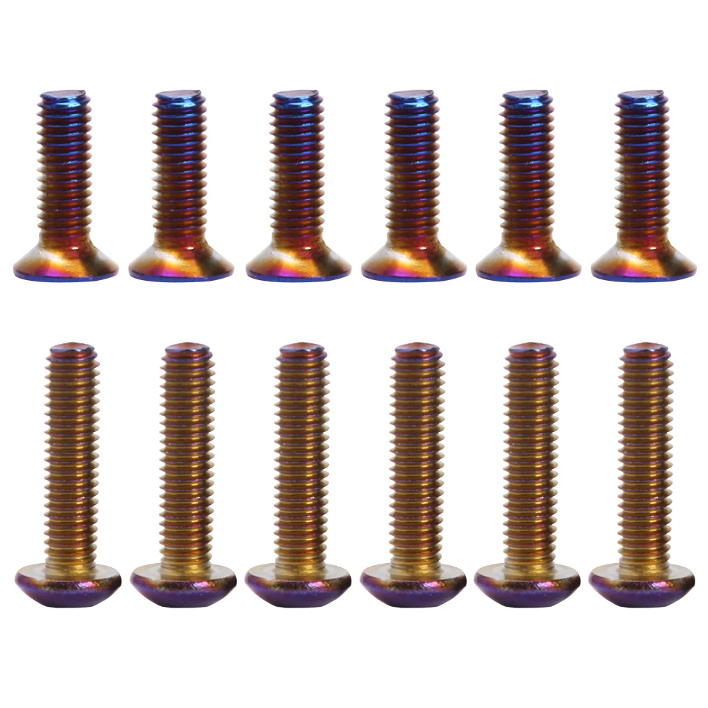 Car Steering Wheel Bolts 6pcs/lot Burnt Titanium Classic Colors Simple Enduring M5x15mm M5x20mm Hex Head Bolts