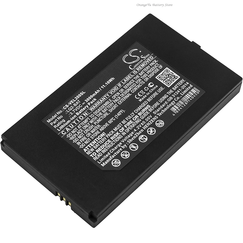 Replacement 3.7V 3000mAh Battery for Vernier LabQuest 2 Stream Go Direct SpectroVis Plus SpectroVis Plus Spectrophotometer
