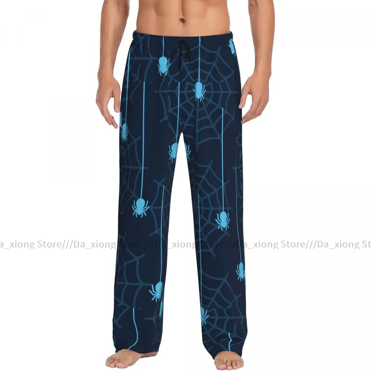 Men Sleep Bottoms Male Lounge Trousers Men's Halloween Spider And Spider Web Pajama Pants