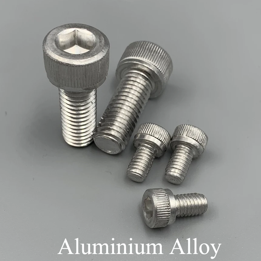 M4 M4*6/16/25/30/35/40mm 6063 Aluminium Alloy Metric Thread DIN912 Allen Head Bolt Inner Hex Hexagonal Socket Cap Screw